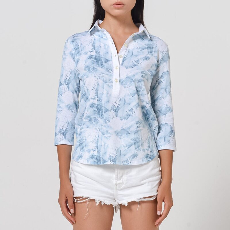 artelas Pineapple-Print Polo Shirt „Shark“ – Bold Tropical Men’s Polo