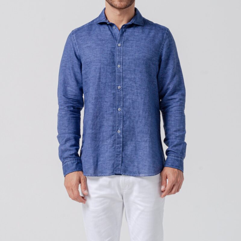 artelas Classic Linen Blend Shirt „Nautico“ – Relaxed Fit Men’s Shirt in Deep Blue