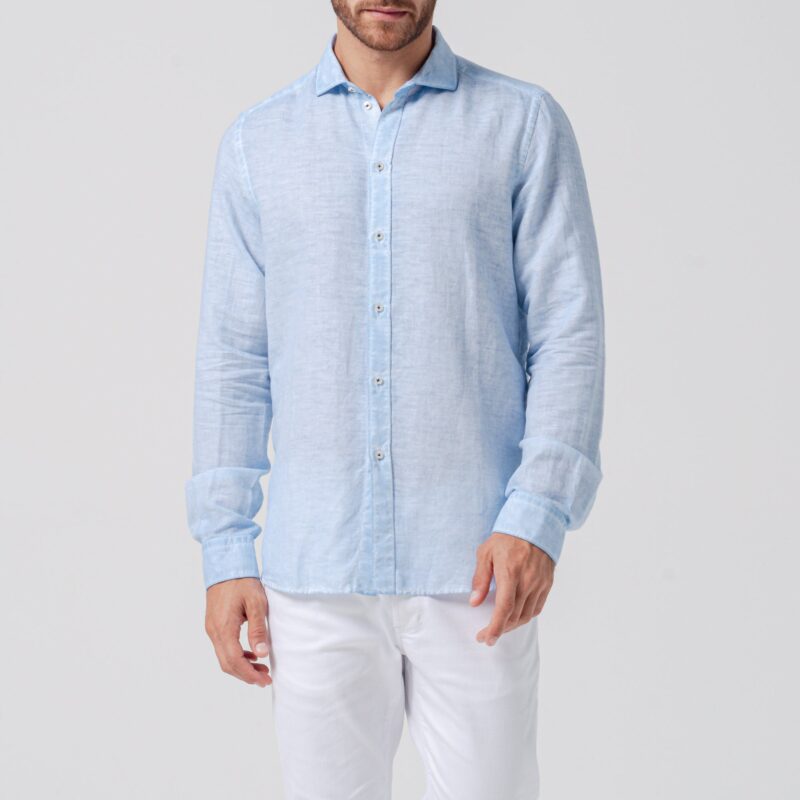 artelas Classic Linen Blend Shirt „Aria“ – Relaxed Fit Men’s Shirt in Soft Gray