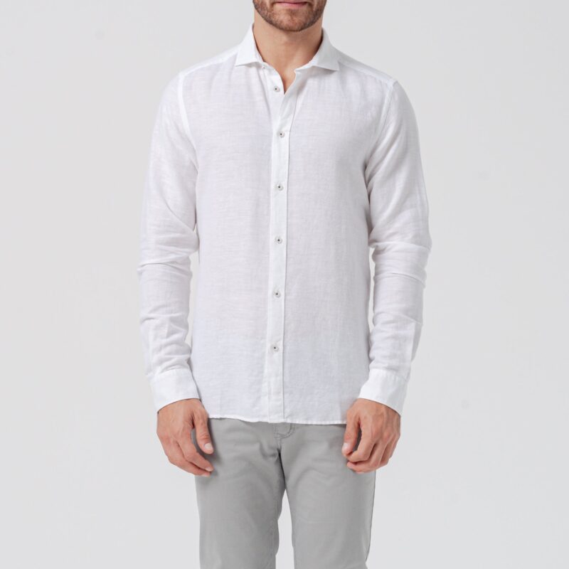 artelas Classic Linen Blend Shirt – Relaxed Fit Men’s White Shirt